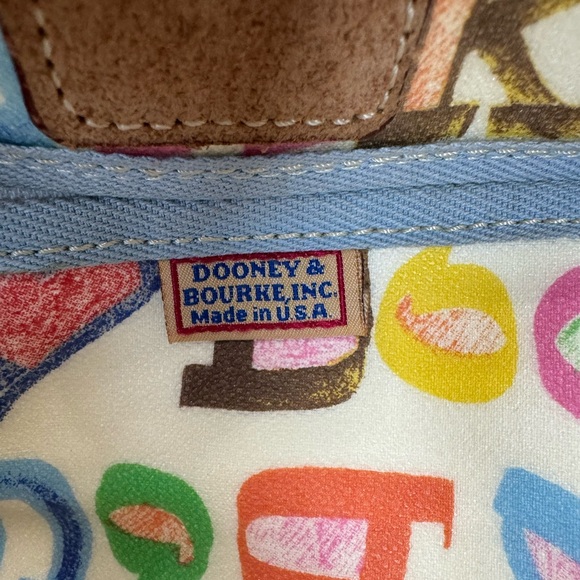 Dooney and Bourke Rainbow Print Y2K Two Way Bag and Matching Wristlet - Picture 9 of 14